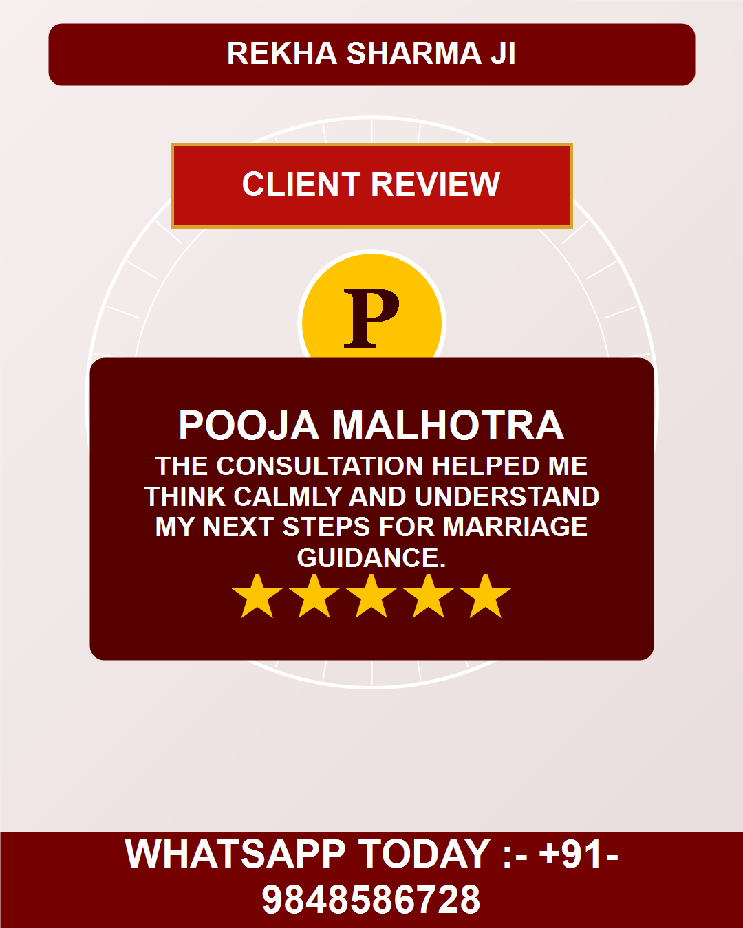 Pooja Malhotra Client Review
